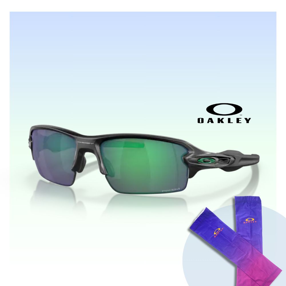 OAKLEY 奧克利 Flak 2.0 亞洲版 運動太陽眼鏡(OO9271-25 Prizm jade 偏光鏡片)