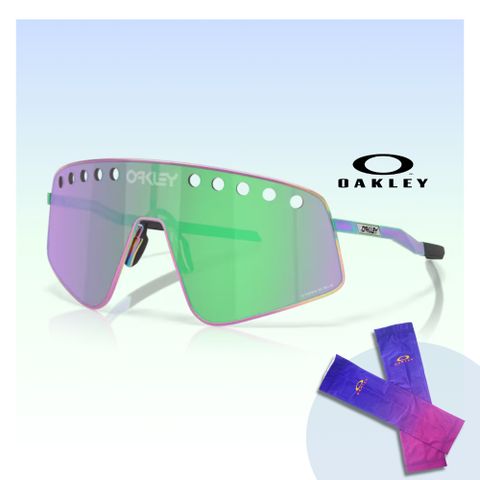 OAKLEY 奧克利 Sutro Ti Sweep 鈦金屬公路運動太陽眼鏡(OO6025-05 Prizm Road Jade 鏡片)