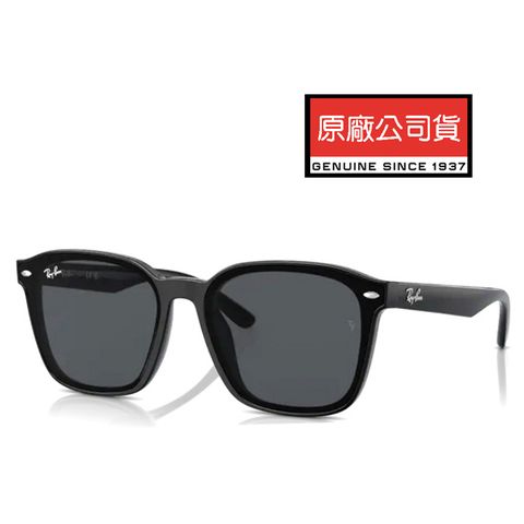 RAY BAN 雷朋 亞洲版 時尚太陽眼鏡 黃奇斌(阿斌)代言 RB4392D 601/87 黑框深灰鏡片 公司貨