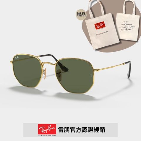 RAY BAN 雷朋 六角形金屬太陽眼鏡(RB3548N-001 54mm)