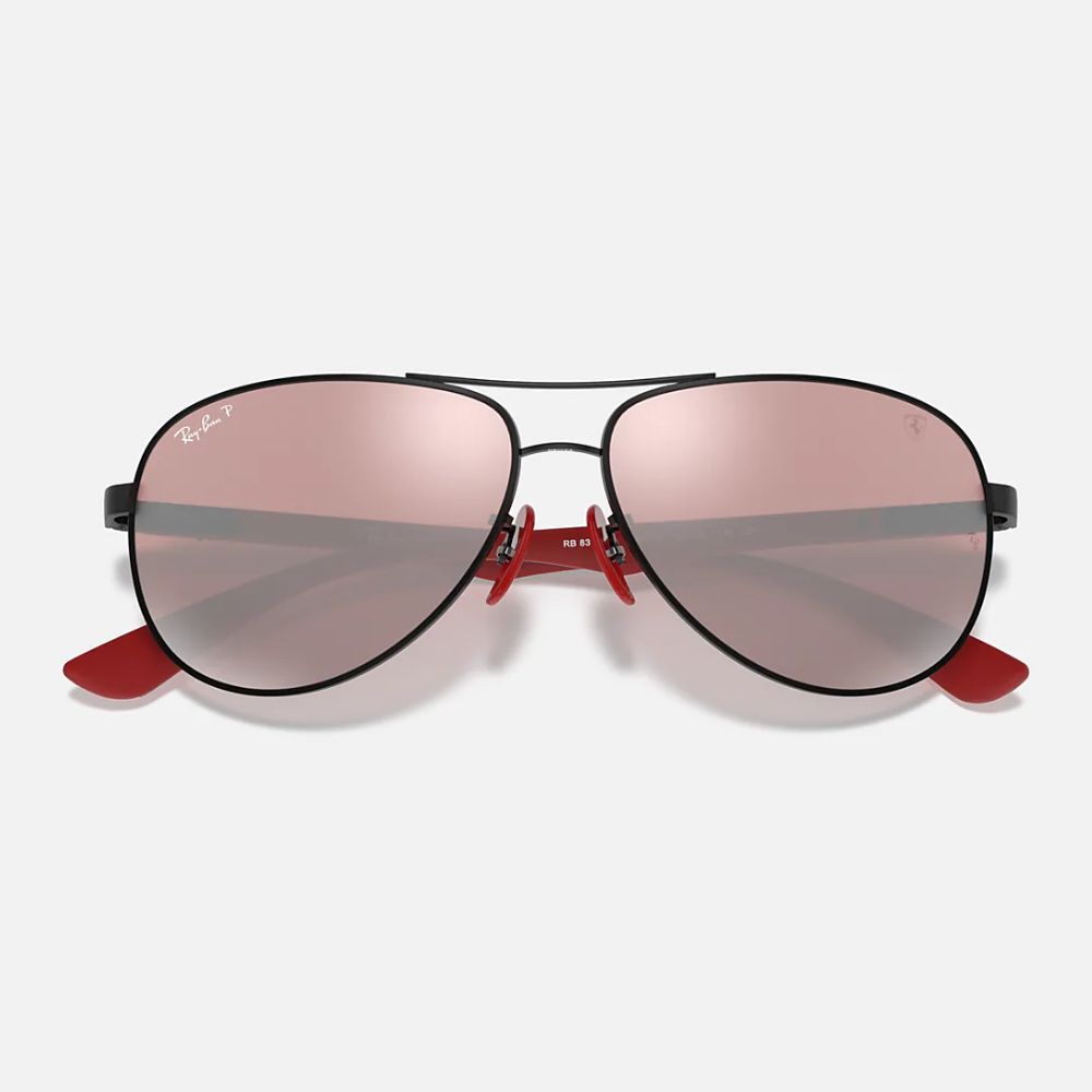 RAY BAN 雷朋 法拉利聯名款 碳纖維輕量偏光太陽眼鏡(RB8313M-F002H2 61mm 偏光鏡片)