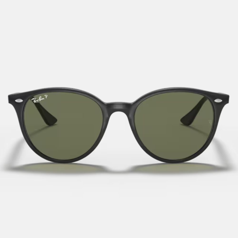 RAY BAN 雷朋 圓形膠框偏光太陽眼鏡(RB4305F-601/9A、710/83 53mm 偏光鏡片)