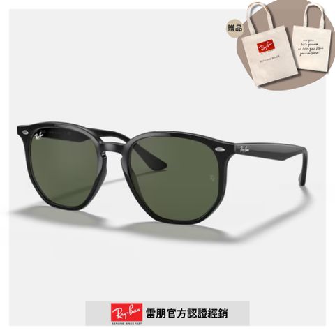 RAY BAN 雷朋 六角形膠框太陽眼鏡(RB4306F-601/71 54mm)