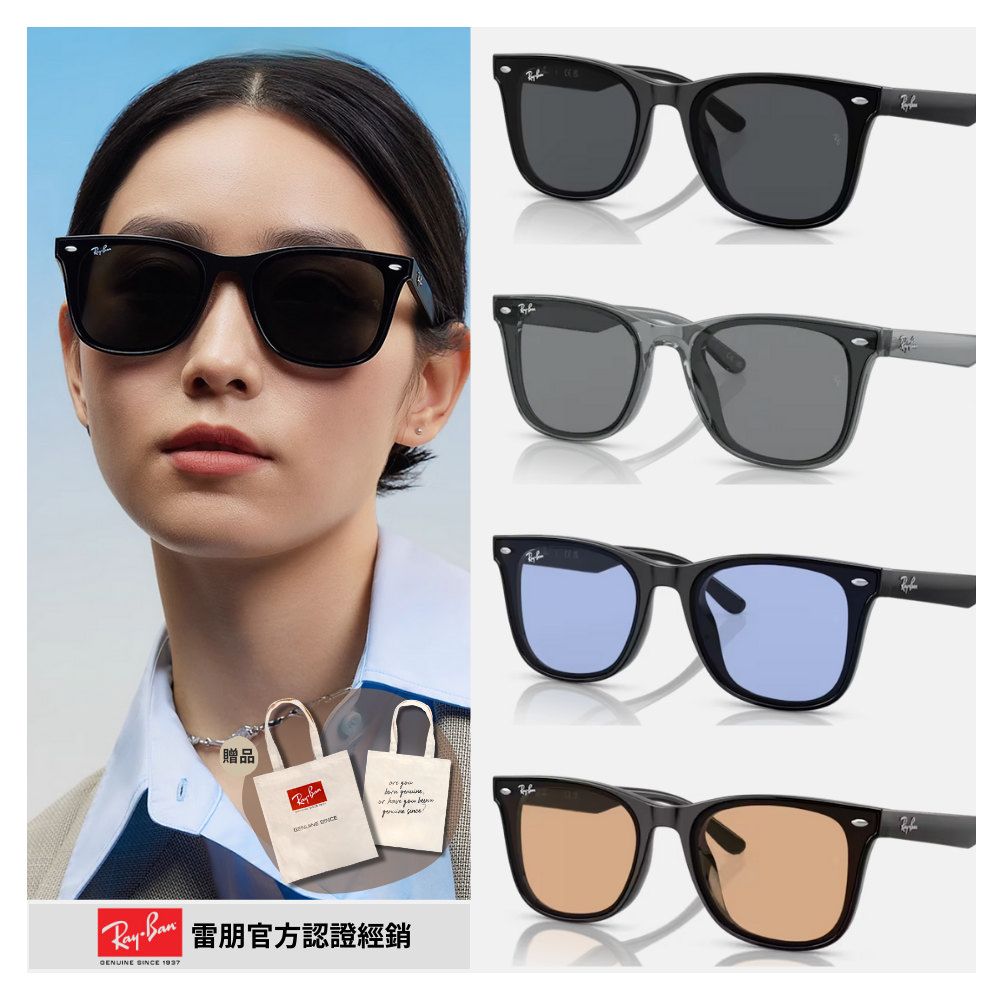 RAY BAN 雷朋 膠框太陽眼鏡(RB4391D-601/87、601/80、601/93、645087 65mm 多款任選 )