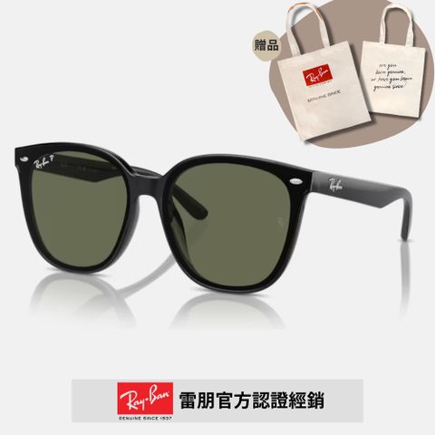 RAY BAN 雷朋 2024新品修顏膠框偏光太陽眼鏡(RB4423D-601/9A 66mm 偏光鏡片)