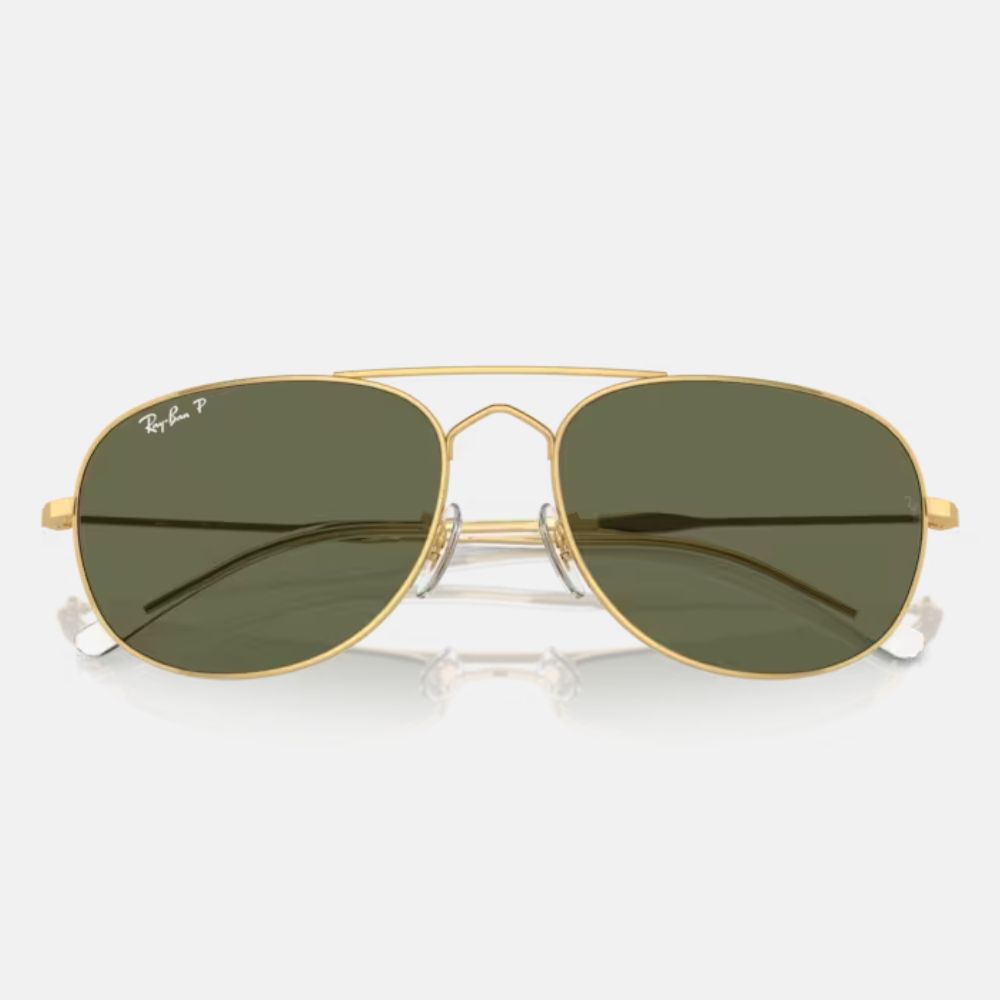 RAY BAN 雷朋 飛行員圓形金屬偏光太陽眼鏡(RB3735-001/58 60mm 偏光鏡片)