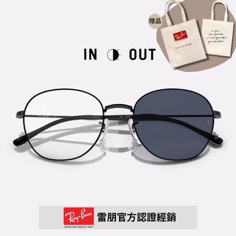 RAY BAN 雷朋 【RayBan 】圓形金屬變色鏡片太陽眼鏡(RB3809-002/GG 55mm 變色鏡片)