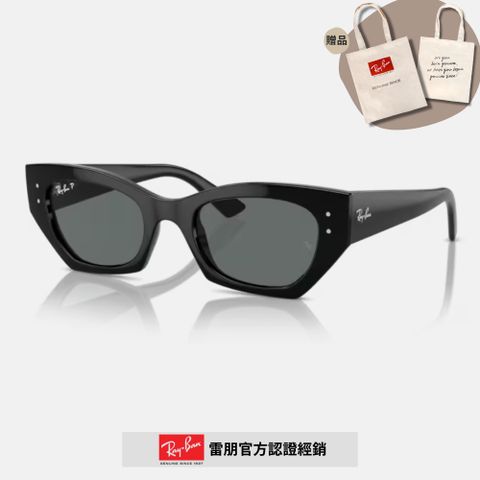 RAY BAN 雷朋 貓眼膠框偏光太陽眼鏡(RB4430F-667781 52mm)