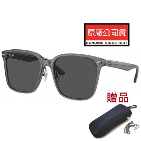 RAY BAN 雷朋 亞洲版 時尚大鏡面太陽眼鏡 舒適可調鼻翼設計 RB2206D 139987 透灰框 公司貨