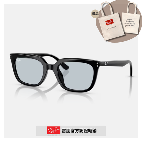 RAY BAN 雷朋 方形膠框太陽眼鏡(RB4439D-901/72 54mm)