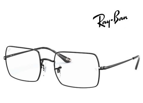 RAY BAN 雷朋 RECTANGLE 金屬方框光學眼鏡 RB1969V 2509 黑 54mm 公司貨