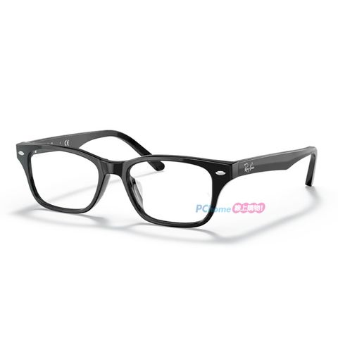 快閃★激殺優惠↘快速出貨【RayBan】雷朋 光學鏡框 RX5345D 2000 53mm 長方形框眼鏡 黑框 膠框眼鏡