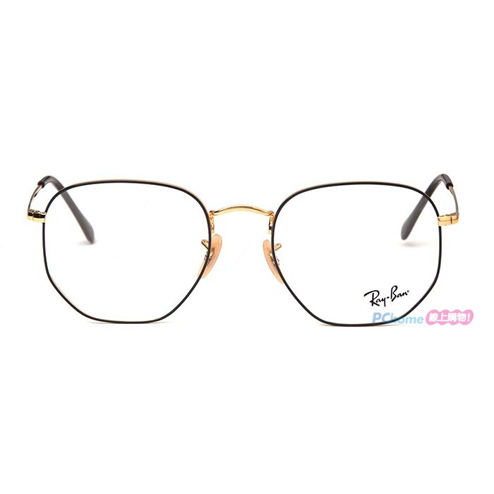 RAY BAN 雷朋 【RayBan】 光學鏡框 RX6448F 2991 56mm 多邊形框眼鏡 黑/金