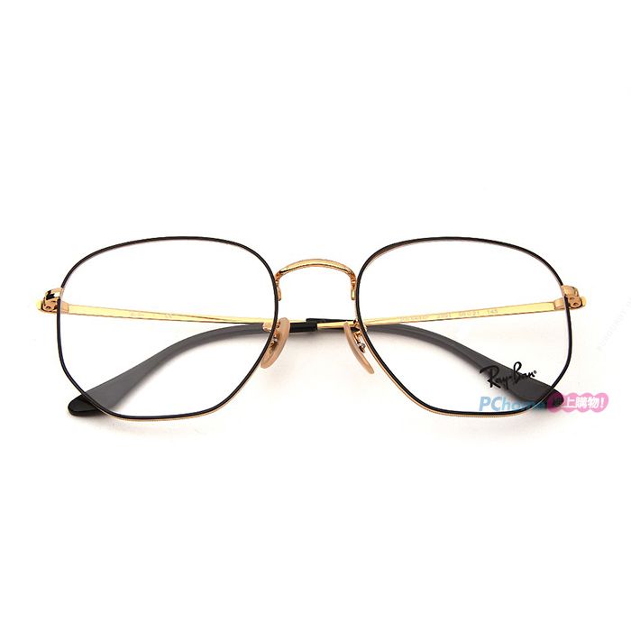 RAY BAN 雷朋 【RayBan】 光學鏡框 RX6448F 2991 56mm 多邊形框眼鏡 黑/金