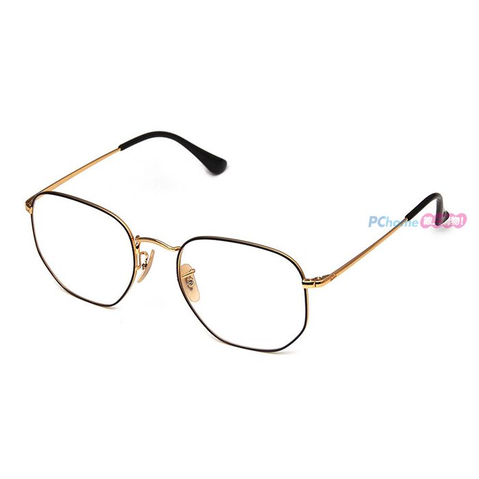 RAY BAN 雷朋 【RayBan】 光學鏡框 RX6448F 2991 56mm 多邊形框眼鏡 黑/金