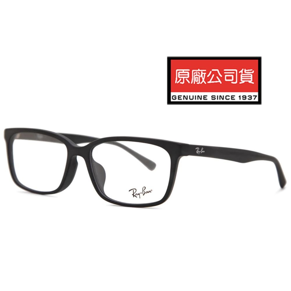 RAY BAN 雷朋   輕量款光學眼鏡 亞洲版舒適加高鼻翼 RB7123D 5196 霧黑