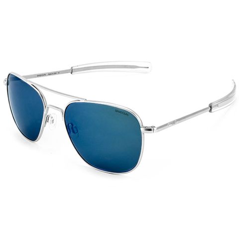 【RANDOLPH】墨鏡太陽眼鏡 AF171 58mm 霧銀框 水藍銀鏡片AR 純正美國製 軍規認證 飛官款