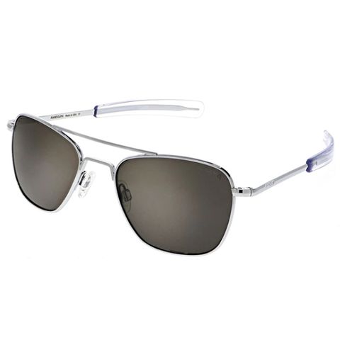 【RANDOLPH】偏光墨鏡太陽眼鏡 AF128 58mm 銀框 灰色偏光AR鏡片 美國製 軍規認證 飛官款