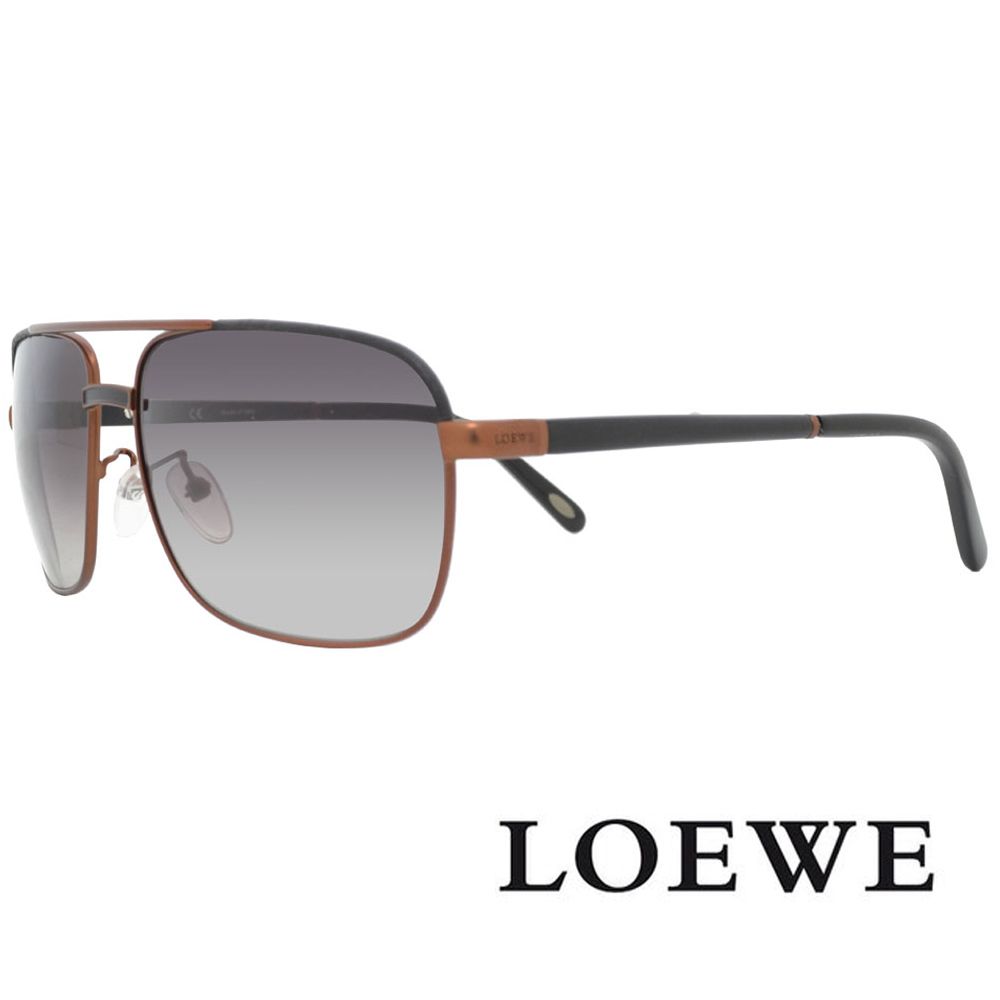  LOEWE 羅威大理石紋金屬款太陽眼鏡(消光咖啡/黑 SLW434-0R73)