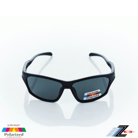 Z-POLS 兒童專用質感黑帥氣版型設計彈性材質 Polarized寶麗來偏光太陽眼鏡(抗紫外線UV400)