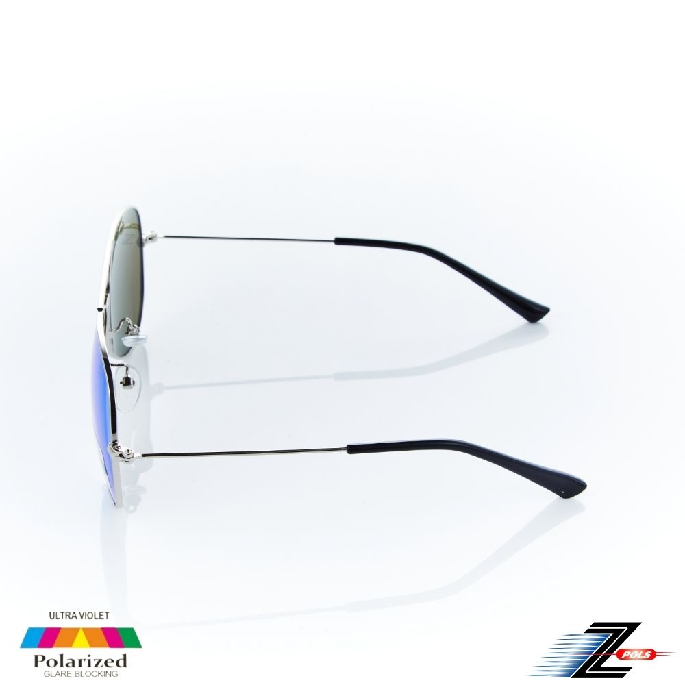 Z-POLS 視鼎  兒童專用複刻版時尚設計 頂級Polarized電鍍金綠偏光抗UV400 金屬風格太陽眼鏡(兒童流行款)