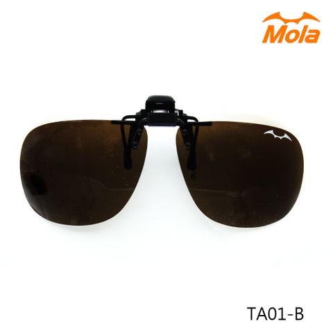 MOLA SPORTS MOLA 摩拉偏光太陽眼鏡夾片 大片型 前掛可掀 UV400 近視/老花可戴-大翻灰