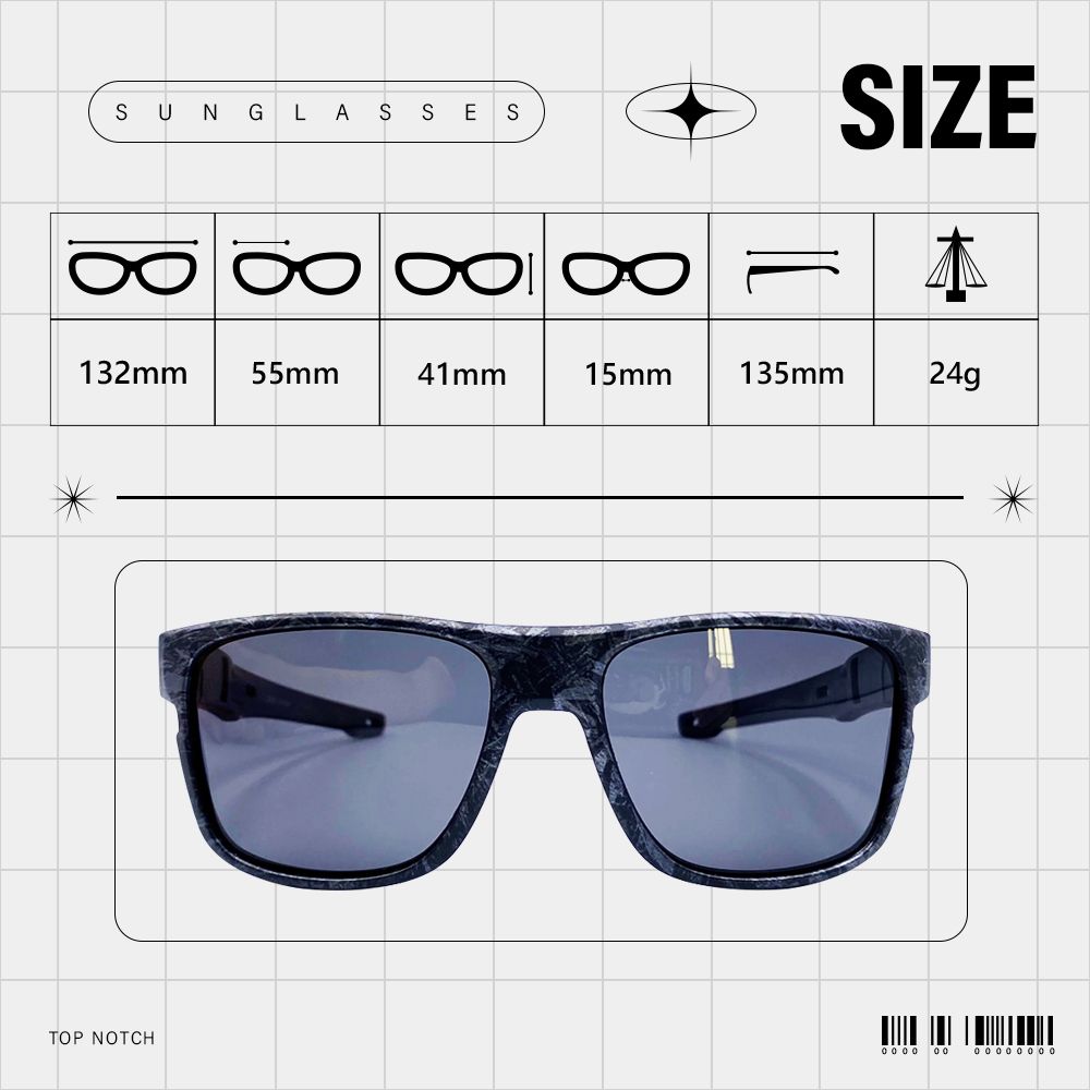 UNGLAS SE SSIZE132mm55mm41mm15mm135mm24gTOP NOTCH