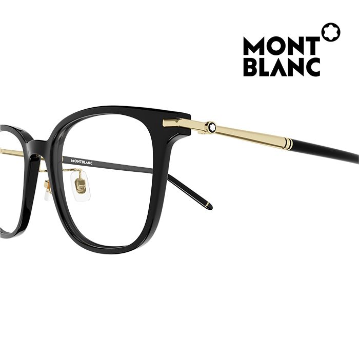 MONTBLANC 萬寶龍  光學眼鏡 MB0247OK 004 54mm 橢圓方框眼鏡 膠框眼鏡 黑框/金