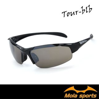 MOLA 摩拉 兒童  8-12歲 運動太陽眼鏡 黑 安全防護鏡片 男女 UV400 跑步 自行車 Tour-blb