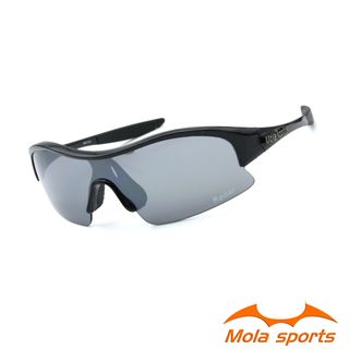 運動太陽眼鏡 男女 UV400 小臉 黑框 灰片 安全防護鏡片 Radar-blg Mola摩拉