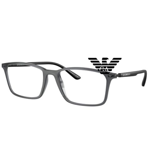 EMPORIO ARMANI 亞曼尼 亞洲版 輕量設計時尚光學眼鏡 EA3237F 6106 透灰 公司貨