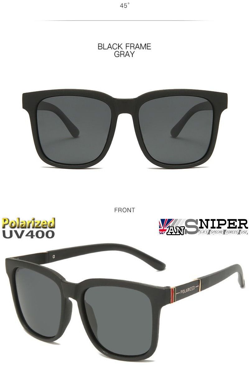 45BLACK FRAMEGRAYPolarizedUV400FRONTANSNIPER SPECIAL FORCES USEPOLARIZED