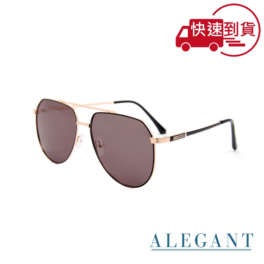 ALEGANT 義式品味飛官寶麗來偏光墨鏡/UV400太陽眼鏡