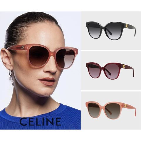 CELINE 膠框太陽眼鏡 (CL40204F 多色任選 58mm)