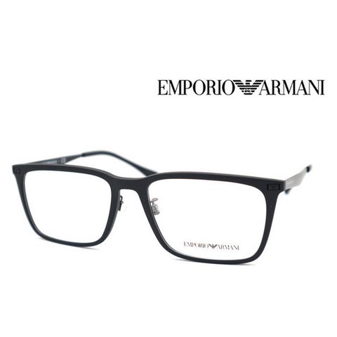 EMPORIO ARMANI 亞曼尼 時尚複合輕量光學眼鏡 EA3169F 5042 霧黑 公司貨