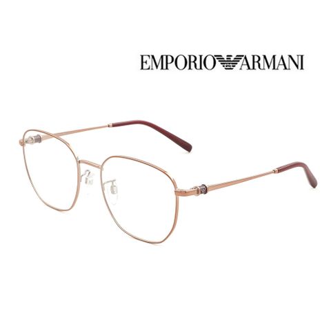 EMPORIO ARMANI 亞曼尼 時尚金屬光學眼鏡 EA1134D 3011 53mm 玫瑰金框 公司貨