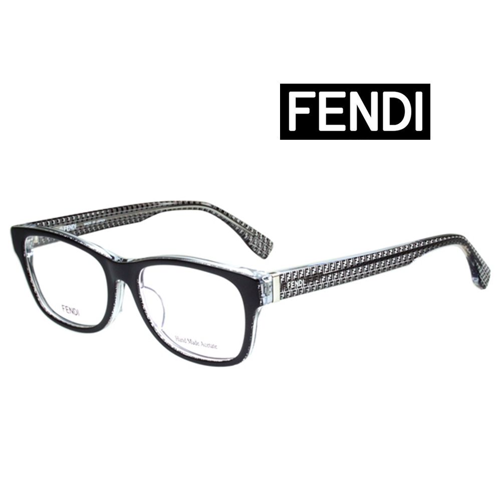 FENDI 芬迪日本製亞洲版時尚光學眼鏡舒適加高鼻翼設計FF1001/J 黑