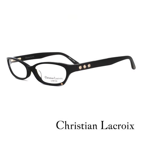 Christian Lacroix 法式個性鉚釘光學眼鏡(黑 - CL1001-001)