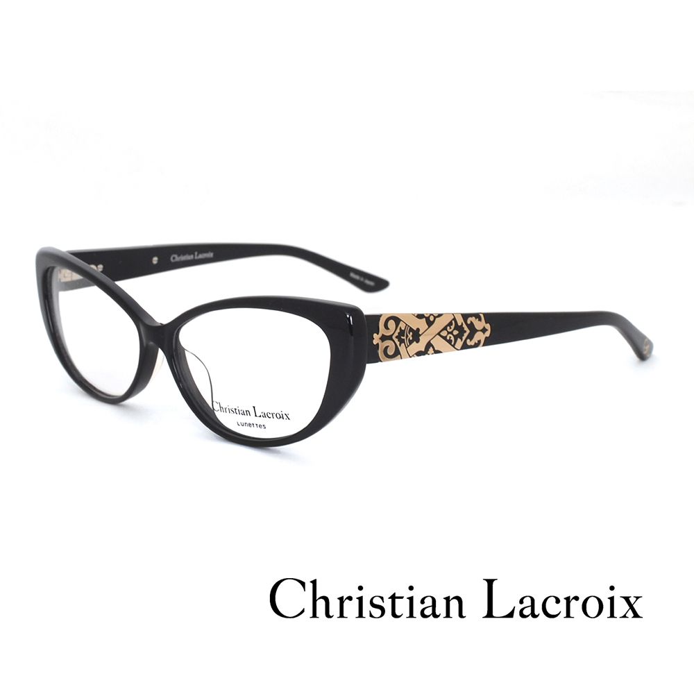 Christian Lacroix 法式華麗風格貓眼光學眼鏡(黑 - CL1003-001)