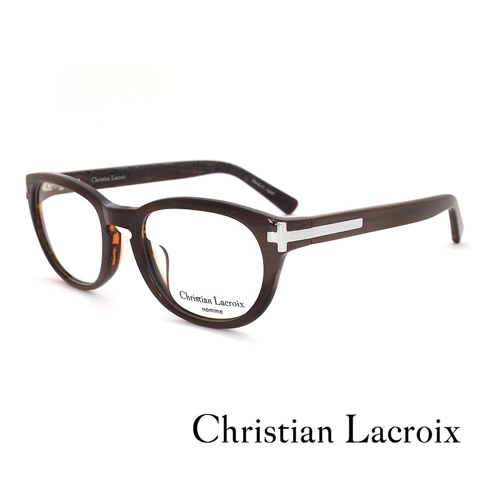 Christian Lacroix 法式拼接金屬十字架光學眼鏡(深棕色 - CL2003-108)