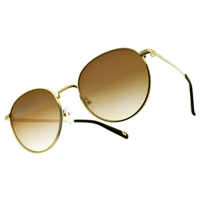 CARIN 韓星同款 太陽眼鏡 KATHARINE WI C2 橢圓框墨鏡 金框/漸層棕色 54mm