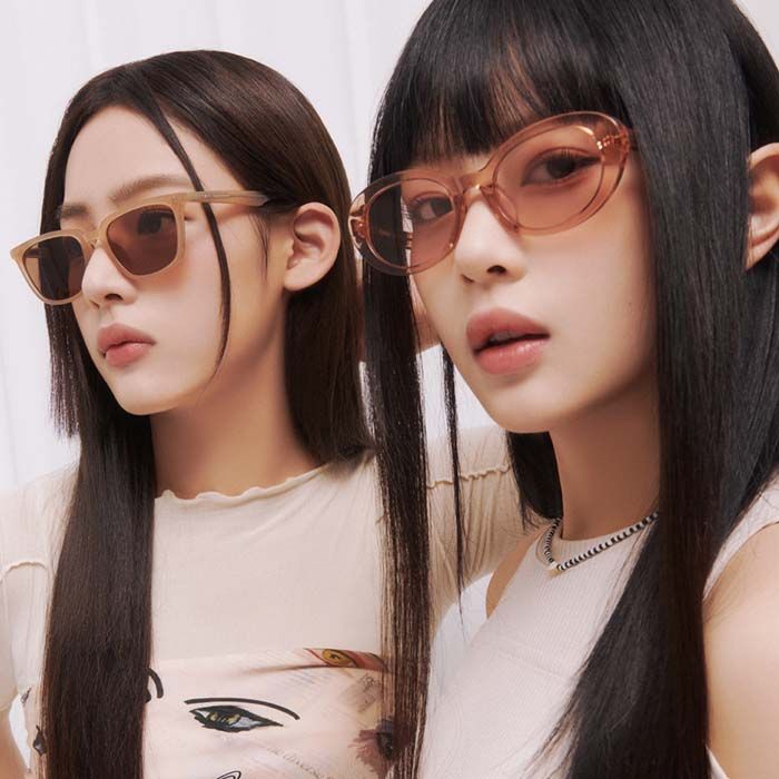 CARIN NewJeans同款 韓系太陽眼鏡 KRISTEN C2 方框墨鏡 膠框太陽眼鏡 奶茶色/茶色鏡片 54mm