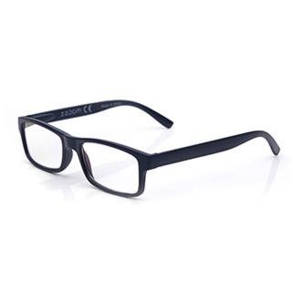 【 Z·ZOOM 】老花眼鏡/平光眼鏡 抗藍光防護系列 時尚矩形粗框款(鐵灰藍)