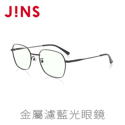 JINS 金屬零度數濾藍光眼鏡(AFPC19A113)黑色