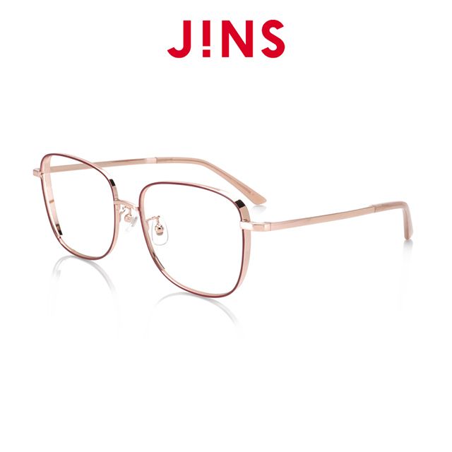 JINS 零失誤百搭經典眼鏡(AMMF20A082)酒紅玫瑰金