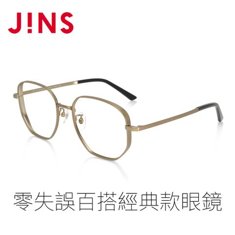 JINS 零失誤百搭經典款眼鏡(MMF-19S-335)香檳金