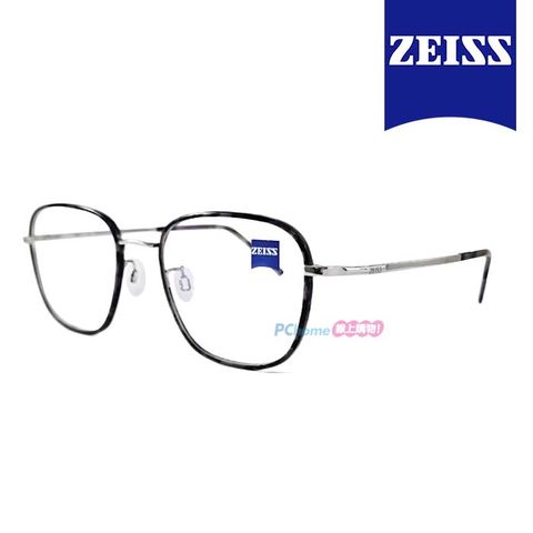 ZEISS 蔡司 鈦金屬 光學鏡框眼鏡 ZS22112LB 060 橢圓方框眼鏡 深灰玳瑁框/銀鏡腳 53mm