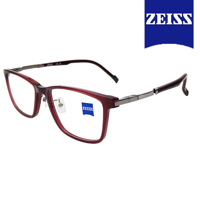 ZEISS 蔡司 鈦金屬 光學鏡框眼鏡 ZS22712LB 601 長方形框眼鏡 紅色框 54mm