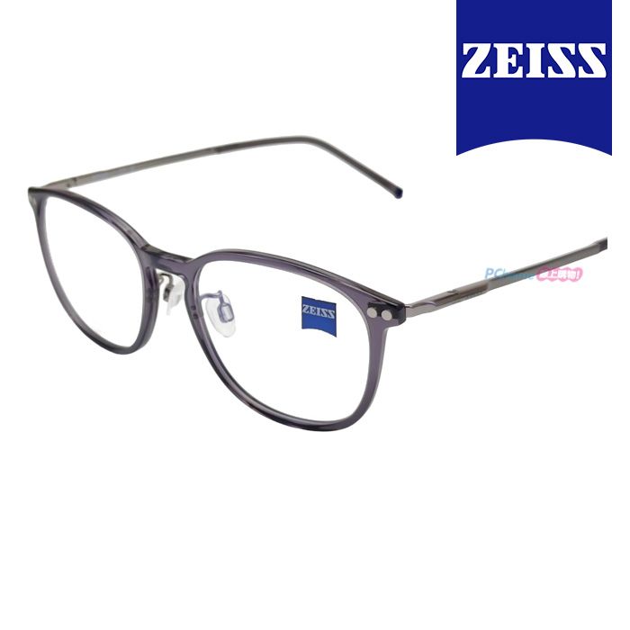 ZEISS 蔡司 鈦金屬 光學鏡框眼鏡 ZS22704LB 020 灰色透明膠框眼鏡/灰色透明鏡腳 52mm