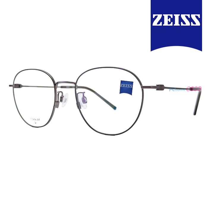 ZEISS 蔡司 鈦金屬 光學鏡框眼鏡 ZS22115LB 261 橢圓框眼鏡 鐵灰色鈦金屬框/鐵灰色鏡腳 52mm